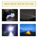 Anubhav Janni 4-core Super Bright Flashlight LED Torch Strong Light USB Rechargeable Outdoor Multi-Function Lamp Tactical Camping Searchlight COB Lantern Modes Spotlight with Solar (pack of 1) - Image 9