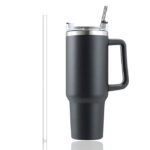 Anubhav Janni Tumbler with Straw 1200ml Stainless Steel - Sipper Cups for Adults Girls Double Wall Hot Cold Spill Proof Lid and Rust Straw Lid Vacuum Insulated Water Bottle (pack of 1)
