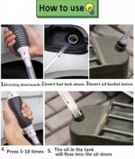 Anubhav Janni Fuel Transfer Pump Kit Tank Sucker Newest High Flow Hand Portable Manual Car Bike Liquid Pipe Tool for Petrol Diesel Water Oil Fish Remover with Tank (pack of 1) - Image 2