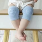 Anubhav Janni Baby Knee Pads Smiley For Crawling Toddler Leg Warms Non-slip Anti-Friction Socks Babies Pair Anti-Slip Padded Stretchable Elastic Cotton Soft Breathable Comfortable (pack of 2) - Image 4