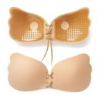 Anubhav Janni Strapless Sticky Bra Invisible Backless Stick on Push up Lift Bras for Women Dress Reusable Silicone Nipple Covers Sticky Adhesive Self Women Strapless Covers (pack of 1)