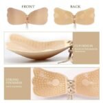 Anubhav Janni Strapless Sticky Bra Invisible Backless Stick on Push up Lift Bras for Women Dress Reusable Silicone Nipple Covers Sticky Adhesive Self Women Strapless Covers (pack of 1) - Image 2
