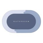 Anubhav Janni Bathroom Oval Door Mat Floor Bath Carpet Non Slip for Cushion Super Absorbent Soft Quick Dry Dirt Barrier Home Office Non-Slip Quick-Dry Multi-Color Multi-Shape (pack of 1)