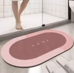 Anubhav Janni Bathroom Oval Door Mat Floor Bath Carpet Non Slip for Cushion Super Absorbent Soft Quick Dry Dirt Barrier Home Office Non-Slip Quick-Dry Multi-Color Multi-Shape (pack of 1) - Image 5