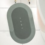 Anubhav Janni Bathroom Oval Door Mat Floor Bath Carpet Non Slip for Cushion Super Absorbent Soft Quick Dry Dirt Barrier Home Office Non-Slip Quick-Dry Multi-Color Multi-Shape (pack of 1) - Image 6