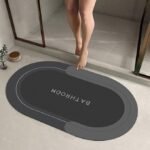 Anubhav Janni Bathroom Oval Door Mat Floor Bath Carpet Non Slip for Cushion Super Absorbent Soft Quick Dry Dirt Barrier Home Office Non-Slip Quick-Dry Multi-Color Multi-Shape (pack of 1) - Image 7