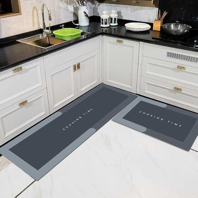 Anubhav Janni Kitchen Mats Set Waterproof Memory Foam Anti-Fatigue Mat Non-Slip Rug for Kitchen Sink Laundry Home Office Water Absorbing Anti-Slip Waterproof ashable Floor Home (pack of 2) Anubhav Janni Kitchen Mats Set Waterproof Memory Foam Anti-Fatigue Mat Non-Slip Rug for Kitchen Sink Laundry Home Office Water Absorbing Anti-Slip Waterproof ashable Floor Home (pack of 2) - Image 1