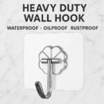 Anubhav Janni Flower Hook PVC Heavy Duty Self Adhesive Stainless Hooks Transparent Waterproof and Oilproof Wall Hooks for Kitchen Bathroom Shower Door Outdoor Home Improvement Utility (pack of 20) - Image 8