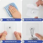Anubhav Janni Scrue Hook Photo Frame Hooks for Wall Without Drilling Self Adhesive Heavy Duty Strong Nail Free Hanging Items PVC ABS Seamless Non-Trace No Drilling Installation (pack of 20) - Image 2