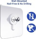 Anubhav Janni Scrue Hook Photo Frame Hooks for Wall Without Drilling Self Adhesive Heavy Duty Strong Nail Free Hanging Items PVC ABS Seamless Non-Trace No Drilling Installation (pack of 20) - Image 3