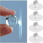 Anubhav Janni Diamond Hooks Sticker Crystal Hook Drawer Handle Push Pull Helper Self Adhesive Wall for Hanging Home Kitchen Bathroom Key Frame Holders Shaped Strong Sticky Heavy Duty (pack of 20) - Image 2