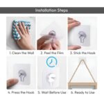 Anubhav Janni Photo Frame Hooks for Wall Without Drilling Self Adhesive Heavy Duty Strong Nail Free Hanging Sticker Hanger Hook Drill Transparent Decor Bathroom Kitchen Door Holder (pack of 20) - Image 7