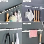 Anubhav Janni Curtain Hook No Drill Rod Brackets Drilling Self Adhesive Holder Hooks Nail Free Adjustable Hangers Home Bathroom and Hotel for Kitchen Wall Shower Window (pack of 10) - Image 3