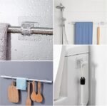 Anubhav Janni Curtain Hook No Drill Rod Brackets Drilling Self Adhesive Holder Hooks Nail Free Adjustable Hangers Home Bathroom and Hotel for Kitchen Wall Shower Window (pack of 10) - Image 6