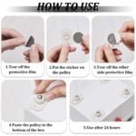Anubhav Janni Furniture Wheels Self Adhesive Mini Swivel Casters Universal at The Bottom of Storage Box Caster Degree Rotation Pulley for Various Boxes Self-Adhesive Sticky (pack of 4) - Image 8