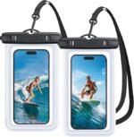Anubhav Janni Mobile Pouch Heavy Waterproof Phone Rain Cover for All Types of Transparent IPX8 Universal Case Dry Bag with Lanyard iPhone Water Proof Cell Beach Vacation With pouch (pack 2)