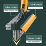 Anubhav Janni 3 in 1 Bathroom Cleaning Brush with Wiper - Heavy Duty 40 inch Long Handle 360° Rotate Floor Scrubber Brush Tiles Cleaning Scrub for Kitchen and Wall 180° Home (pack of 1) - Image 2