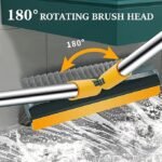 Anubhav Janni 3 in 1 Bathroom Cleaning Brush with Wiper - Heavy Duty 40 inch Long Handle 360° Rotate Floor Scrubber Brush Tiles Cleaning Scrub for Kitchen and Wall 180° Home (pack of 1) - Image 5