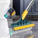 Anubhav Janni 2 in 1 Floor Brush Scrubber Cleaning Scrub with Long Handle Squeegee 120°Rotating Adjustable V-Shaped Head Tile for Bathroom and Kitchen Wiper Tiles Home (pack of 1) - Image 2