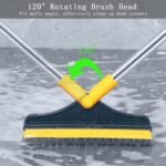 Anubhav Janni 2 in 1 Floor Brush Scrubber Cleaning Scrub with Long Handle Squeegee 120°Rotating Adjustable V-Shaped Head Tile for Bathroom and Kitchen Wiper Tiles Home (pack of 1) - Image 7
