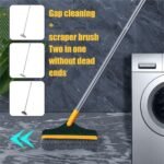 Anubhav Janni 2 in 1 Floor Brush Scrubber Cleaning Scrub with Long Handle Squeegee 120°Rotating Adjustable V-Shaped Head Tile for Bathroom and Kitchen Wiper Tiles Home (pack of 1) - Image 9