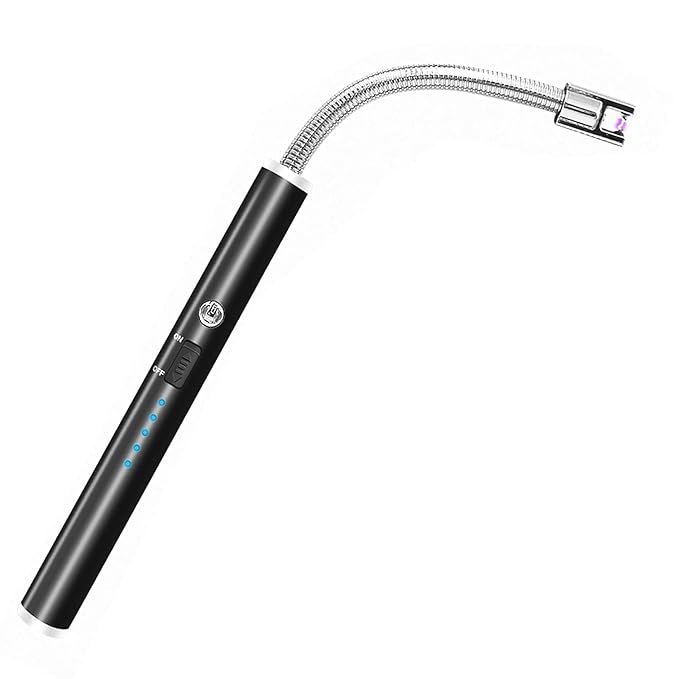 Anubhav Janni USB Gas Lighter Electric Rechargeable Plasma Flameless Windproof 360° Flexible Neck Arc for Kitchen Barbecue Candles Stove Fireworks Pooja Tech Upgraded Saftey (pack of 1) Anubhav Janni USB Gas Lighter Electric Rechargeable Plasma Flameless Windproof 360° Flexible Neck Arc for Kitchen Barbecue Candles Stove Fireworks Pooja Tech Upgraded Saftey (pack of 1) - Image 1