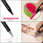 Anubhav Janni 24 pcs Marker Pen Metallic Colors Medium Point Tip Art Markers  Pen Set Rocks Ceramic Glass Wood Fabric Canvas Mugs Markers Sketch Dual Brush Pens Drawing 24 Color Chisel (pack of 1) - Image 5