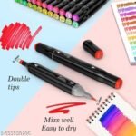 Anubhav Janni 48 pcs Marker Pen Set Permanent Markers for Office School Art Craft DIY Projects Bold and Vibrant Colors Fine Tip Broad Quick-Dry Waterproof Ink Non-Toxic (pack of 1) - Image 9
