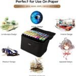 Anubhav Janni 80 Pcs Marker Set Dual Tip Colourful Art Markers Sketch Pens Broad Fine Double Head For Painting  Sketching Drawing Coloring Professional Permanent Markers Carrying Case (pack of 1) - Image 5