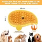 Anubhav Janni Mango Cat Steam Brush 3-in-1 Pet Grooming with Gentle Removes Loose Fur Detangles Hair for Shedding Cleaning Cute Design Rechargeable Remover and Tool Comb Cats Dogs (pack of 1) - Image 4