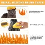 Anubhav Janni Mango Cat Steam Brush 3-in-1 Pet Grooming with Gentle Removes Loose Fur Detangles Hair for Shedding Cleaning Cute Design Rechargeable Remover and Tool Comb Cats Dogs (pack of 1) - Image 6