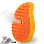 Anubhav Janni Mango Cat Steam Brush 3-in-1 Pet Grooming with Gentle Removes Loose Fur Detangles Hair for Shedding Cleaning Cute Design Rechargeable Remover and Tool Comb Cats Dogs (pack of 1) - Image 9