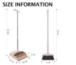 Anubhav Janni Dustpan Set Long Adjustable Handle Combo with Teeth Automatically Clean Hair Suitable for Home Kitchen Office Hall Floor Plastic Long Handled Brush Cleaning Lobby (pack of 1) - Image 2
