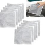 Anubhav Janni Single Layer Dish Cloth Multipurpose Wire Dishwashing Rags Non-Scratch for Washing Dishes Sinks Counters Steel Scrubber Utensils Cleaning Lightweight Dishwasher (pack of 10)