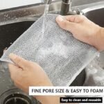 Anubhav Janni Single Layer Dish Cloth Multipurpose Wire Dishwashing Rags Non-Scratch for Washing Dishes Sinks Counters Steel Scrubber Utensils Cleaning Lightweight Dishwasher (pack of 10) - Image 3
