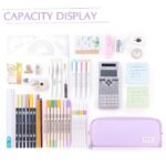 Anubhav Janni Pencil Pouch Purple Case Large Cases for Girls Boys Big Capacity with Compartments School Stationary Kids College Students Office Aesthetic Teenage Adults Pen Cute (pack of 1) - Image 8