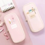 Anubhav Janni Pencil Pouch Pink for Boys Girls - School College Students Stationery Pen Holder Pouches Case Box Multifunctional Organizer Large Bag Kids Cute Multi Compartment (pack of 1) - Image 9