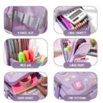 Anubhav Janni Pencil Pouch 6 Layer with 3 Compartment Cute Aesthetic Case for Girls Large Capacity School Kids Stationary Gift Premium 6-Layer Compartments – Perfect Stationery (pack of 1) - Image 5