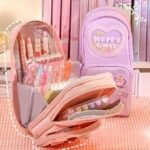 Anubhav Janni Pencil Pouch Pink 6 Layer with 3 Compartment Cute Aesthetic Case for Girls Large Capacity School Kids Stationary Gift Cases Boys Big Compartments Office College Students (pack of 1) - Image 5