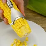 Anubhav Janni Stainless Steel Corn Peeler – Magic Cob Stripper Tool Removes Kernels in Seconds Sharp Blade Ergonomic Handle Easy to Clean Durable Kitchen Gadget for Sweet Stainless (pack of 1) - Image 2