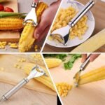 Anubhav Janni Stainless Steel Corn Peeler – Magic Cob Stripper Tool Removes Kernels in Seconds Sharp Blade Ergonomic Handle Easy to Clean Durable Kitchen Gadget for Sweet Stainless (pack of 1) - Image 4