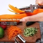 Anubhav Janni Stainless Steel 2 in 1 Vegetable Peeler Multi-Functional Fruit Shredder Slicer Double Cutter Potato Cucumber Carrot Melon Grater Veggie and for Potatoes Cucumbers (pack of 1) - Image 6