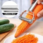 Anubhav Janni 3 in 1 Vegetable Peeler Multi-Functional Fruit Shredder Slicer Double Planing Cutter Potato Cucumber Carrot Melon Grater for Fruits Vegetables Multi Purpose Kitchen (pack of 1) - Image 8