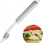 Anubhav Janni Chili Corer Remover Kitchen Tool Stainless Steel Pepper Deseeder – Serrated Core for Jalapeños Bell Peppers Fruits Vegetables Chili Seed Knife (pack of 1)