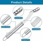 Anubhav Janni Chili Corer Remover Kitchen Tool Stainless Steel Pepper Deseeder – Serrated Core for Jalapeños Bell Peppers Fruits Vegetables Chili Seed Knife (pack of 1) - Image 5