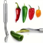 Anubhav Janni Chili Corer Remover Kitchen Tool Stainless Steel Pepper Deseeder – Serrated Core for Jalapeños Bell Peppers Fruits Vegetables Chili Seed Knife (pack of 1) - Image 7