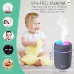 Anubhav Janni H2O Humidifier Room Moisture Aroma Diffuser Home Mist Maker Cool Humidifier Office Car Colorful Home Office Rooms Portable Therapy Moisture With Light Room Bedroom (Pack Of 1 Pcs) - Image 5