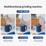 Anubhav Janni Handle Coffee Grinder Electric Multifunctional Grinding Machine Steel Blade Transparent Lid Stainless Mini Mixer Portable Spices Masala Nuts Grains Home Kitchen (Pack Of 1 Pcs) - Image 7