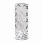 Anubhav Janni Crystal Diamond Table Lamp LED Options Touch Remote Control USB Rechargeable Brightness Levels Elegant Night Light Bedroom Living Décor Ideal Diwali Birthdays Gifts (Pack Of 1 Pcs)