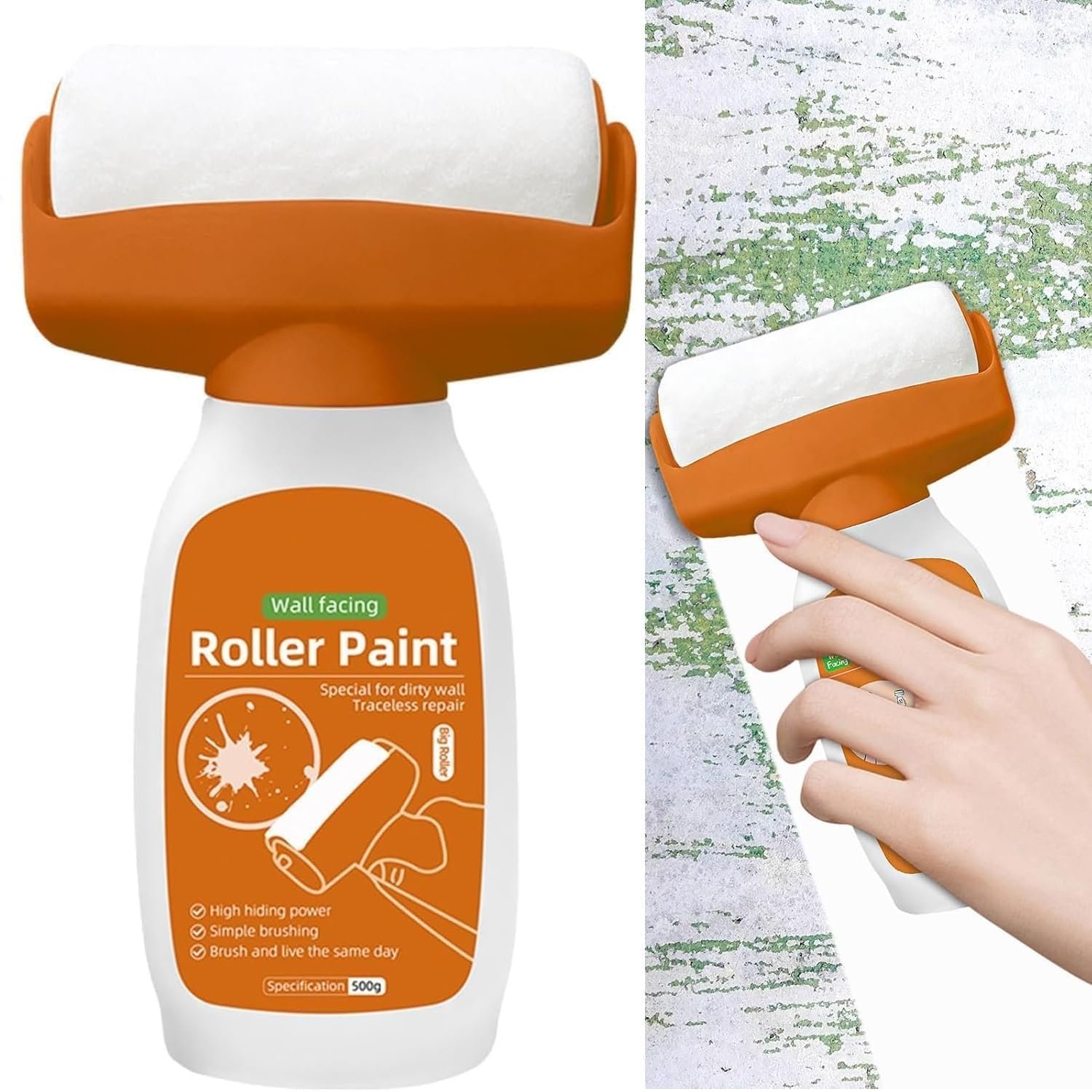 Anubhav Janni Wall Paint Roller Repair Household Supply Cleaning Tool Water Based Latex Renovation Cracks Solution Latex Rolling Bathroom Kitchen Living Room Toilet Bedroom (Pack Of 1 Pcs) Anubhav Janni Wall Paint Roller Repair Household Supply Cleaning Tool Water Based Latex Renovation Cracks Solution Latex Rolling Bathroom Kitchen Living Room Toilet Bedroom (Pack Of 1 Pcs) - Image 1